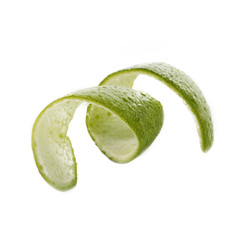 rind of lime isolated
