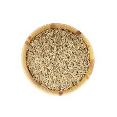anise in wooden cup isolated