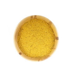 carri in wooden cup isolated