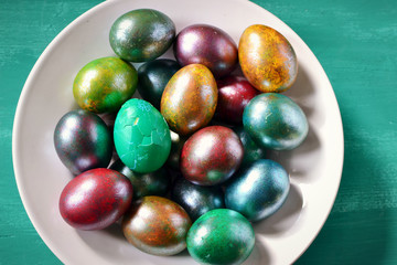 Multicolored easter eggs 