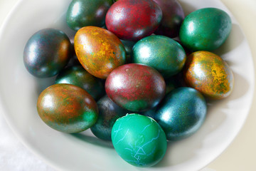 Multicolored easter eggs 