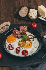 rustic full english breakfast