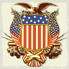 Naklejka premium America patriot eagle seal