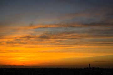 Naklejka premium 赤く染まる空