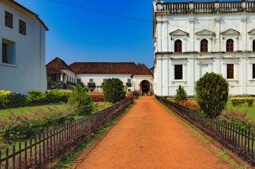 Catedral de Santa Catarina, known as SE Cathedral and Archbishop's Palace in Old Goa, India. The...