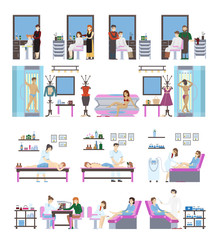 Beauty salon set. Isolated icons on white background.