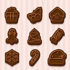 chocolate cookies for Christmas and New Year