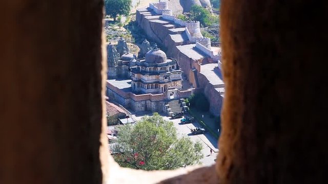 Kumbhalgarh fort in the Rajsamand district near Udaipur, India. Kumbhal fort Beautiful Ancient Indian fortification Architecture.