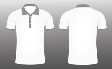 Polo t shirt 2 color vector template