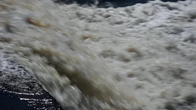 Waterfall indomitable raging stream with sound