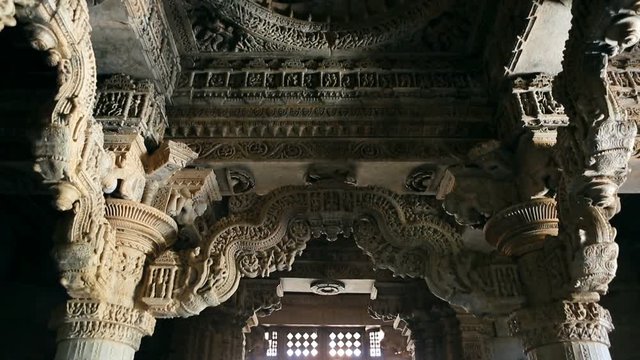 Old Hindu Sas-Bahu Temple in Rajasthan, near Udaipur, India. Beautiful Ancient Indian religion Architecture.