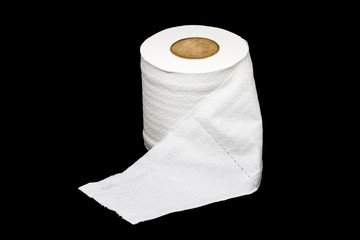 Toilet Paper on Black background