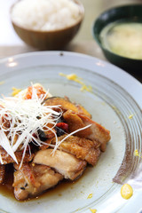 chicken teriyaki with rice