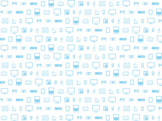 Obraz premium Computer hardware icons on white background