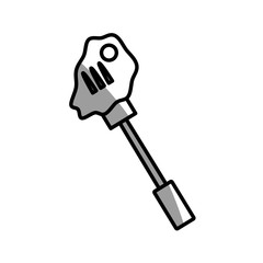 beef roasted fork picnic shadow vector illustration eps 10