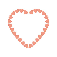 romantic heart decoration image vector illustration eps 10