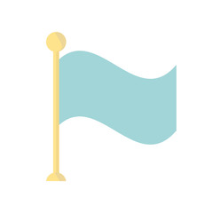 pole flag banner decoration icon vector illustration eps 10