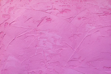 Plaster wall, pink background