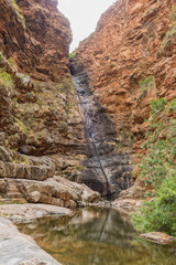 Nearly empty waterfall in the scenic Meiringpoort