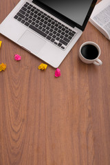 Office workplace with computer