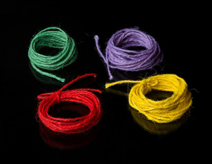 rope on black background