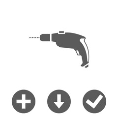 drill icon stock vector illustration flat design