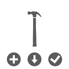 hammer icon stock vector illustration flat design