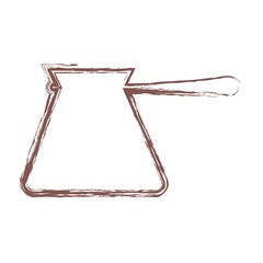 coffee ibrik icon over white background. vector illustration