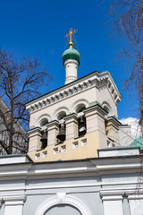 Facade of St. Nicholas Church in Moscow, Russia
