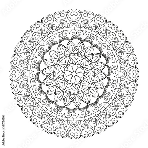 Flower Mandala Vintage Decorative Elements Oriental Pattern Vector Illustration Islam Arabic