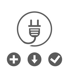 Obraz premium Plug vector icon stock vector illustration flat design