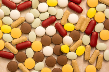 Heap of various pills