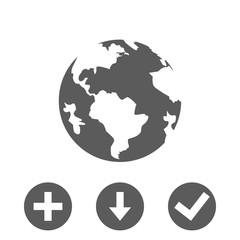 Earth icon stock vector illustration flat design