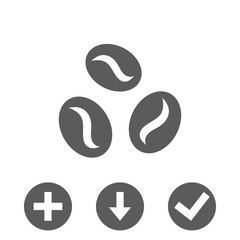  Coffee beans icon  stock vector illustration flat design