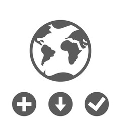 Earth icon stock vector illustration flat design