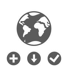 Earth icon stock vector illustration flat design