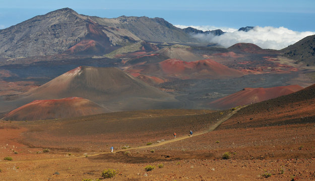Haleakala National Park Maui Hawaii USA Crater Sliding Sands Trail Hiking