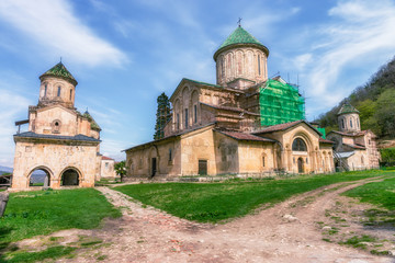 Fototapeta na wymiar Georgia, Kutaisi: Gelati is a medieval monastic complex near Kutaisi. Gelati was founded in 1106 by King David IV and is recognized by UNESCO as a World Heritage Site.