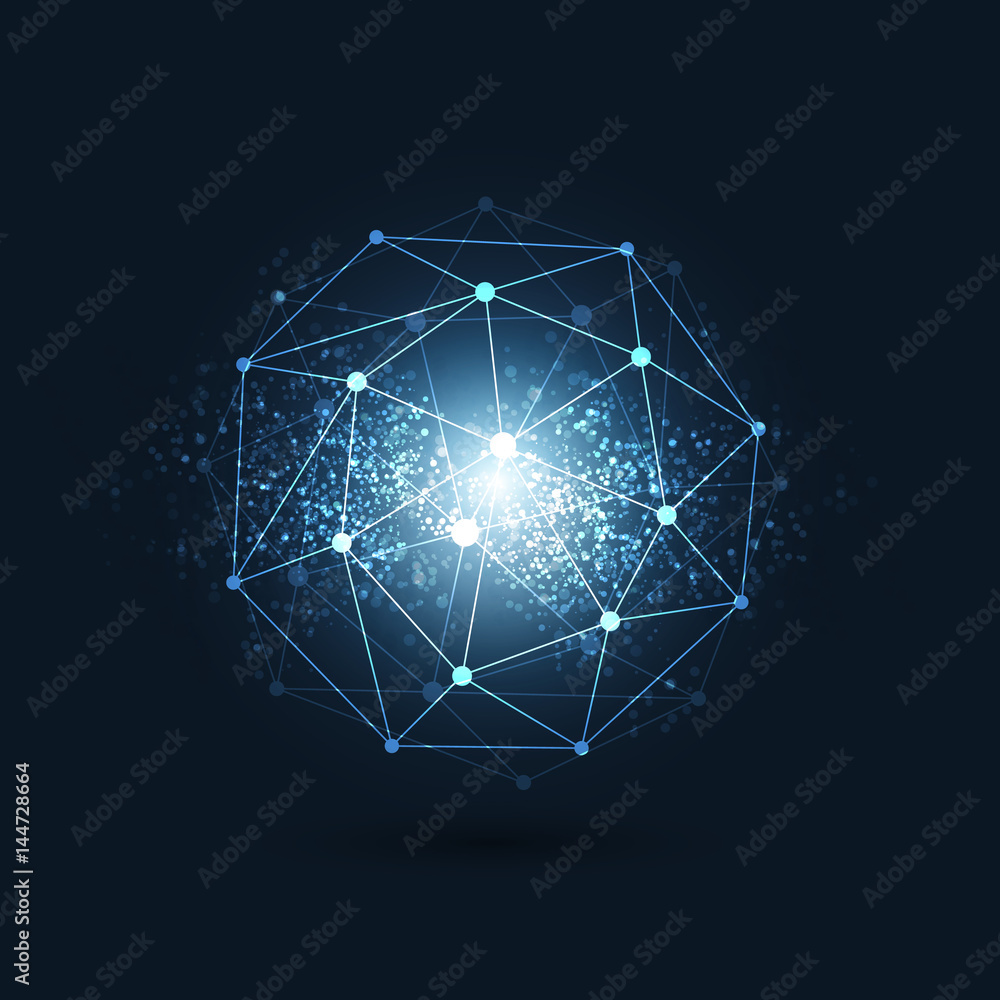 Poster cloud computing, digital networks structure, telecommunications concept design, modern style global 