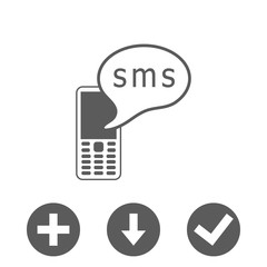 Phone icon with message stock vector illustration flat design