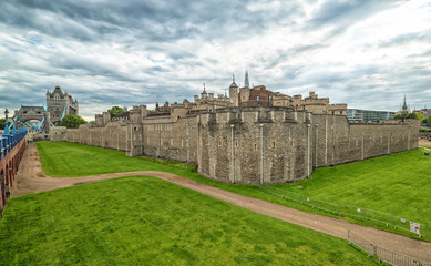 The Tower Castle panoramic view in summer scenery