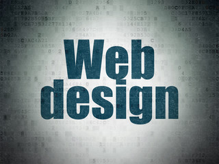 Web development concept: Web Design on Digital Data Paper background