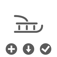 sled icon stock vector illustration flat design