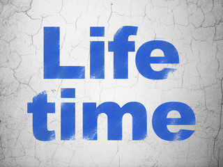 Obraz premium Time concept: Life Time on wall background