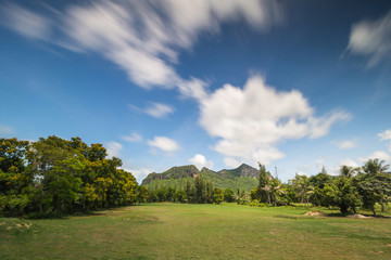 The nature of mountains, meadows and skies