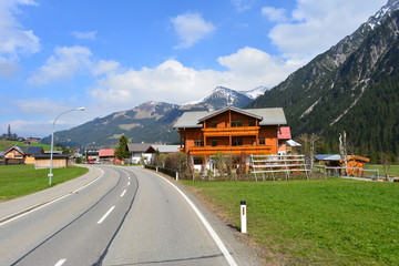 Kleinwalsertalstraße B201 in MIttelberg 