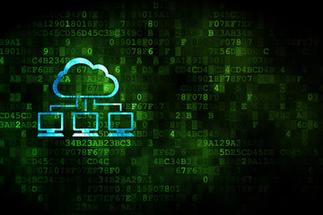 Cloud networking concept: Cloud Network on digital background