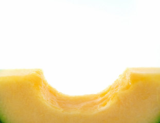 Fototapeta na wymiar Melon slice on white background.