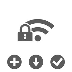 lock wifi icon stock vector illustration flat design