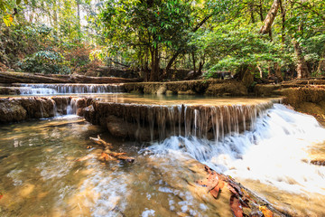 Waterfalls Huay Mae Kamin in  dry season
